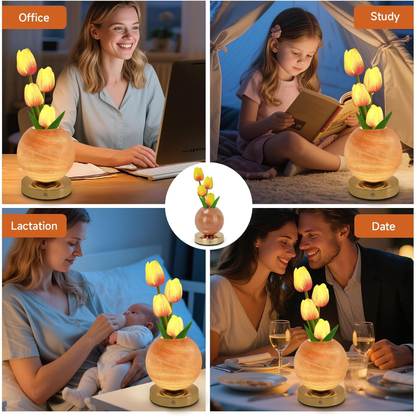 Lámpara Decorativa de Tulipanes Eternos
